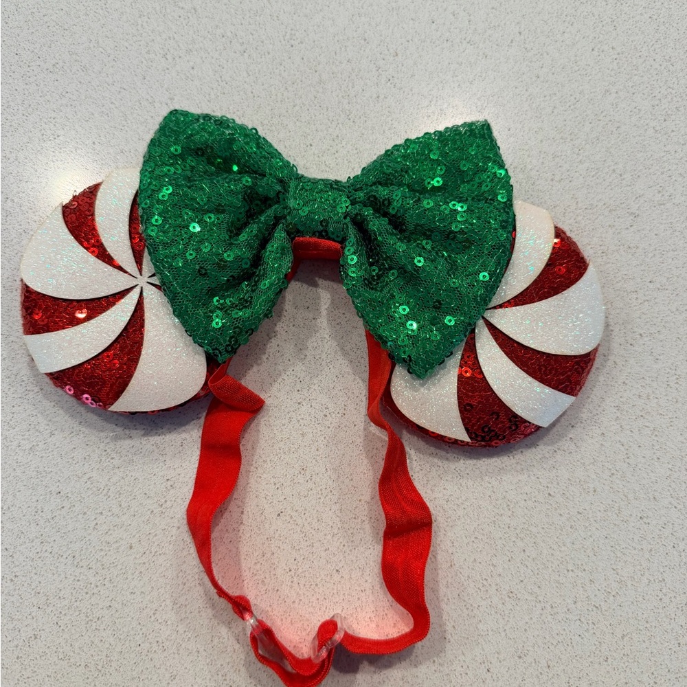 Festive Green and Red Sequin Headband